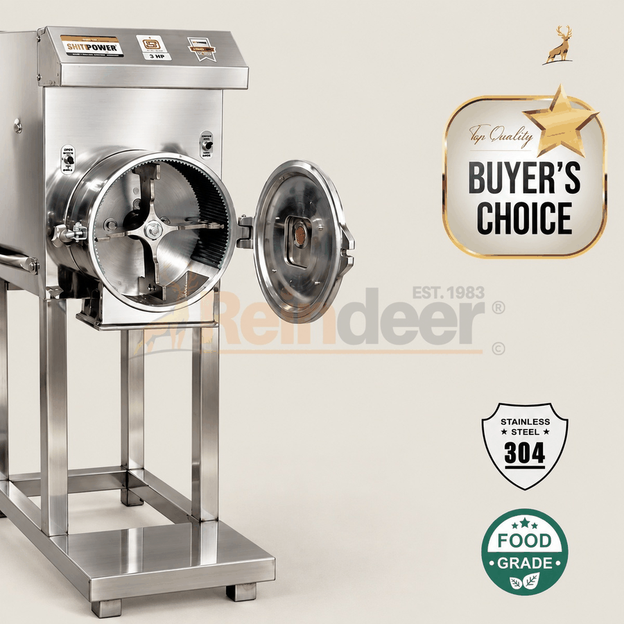 2 hp atta chakki – mecanismo de cámara abierta – Reindeer Machinery