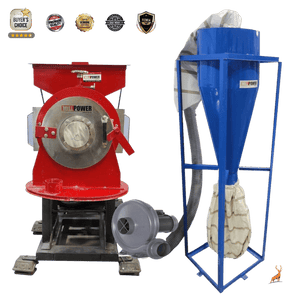 atta chakki de 200 kg por hora - máquina con soplador y ciclón - reindeer machinery