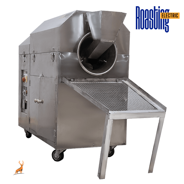 drum roaster machine - machine front view - reindeer machinery